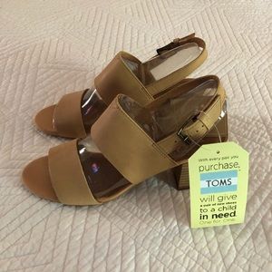 TOMS Tan Leather Sandals